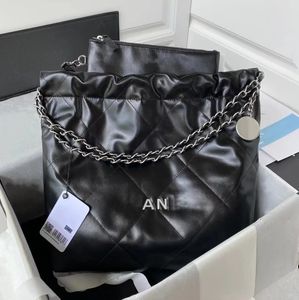 10A Shoulder Bags Mirror Quality Luxury designers bag Mini Bucket Bags 22 handbag shopping bag Calfskin Quilted Tote Black Purse Womens Shoulder Silver Chain Bag CC