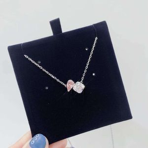 Jóias swarovskis designer de colar mulheres originais qualidade moda de luxo amor para sempre colar elemento de colar Crystal Heart Chain de colarinho que acompanha