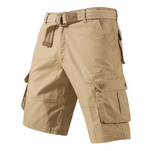 Men's Shorts Cargo Knee Shorts Men Sports Casual Bermuda Shorts Plus Size Cotton Half Pants Golf Straight Running Gym Shorts PantsL2405