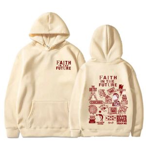 Moletons masculinos Sortos de fé no futuro álbum Série 2024 World Tour Hoodie Man Mulher Hip Hop Capuzes para fãs Q240506