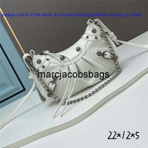 Balencig Bag Balga Luxury Balencias Designer Bags Le Cagole Mini Black Leather Bacd Новая кислота белая кожаная тота