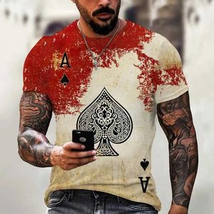 Мужские футболки Ace of Spades Prants Mens Shirt Short Slve Fashion Cool Men Clothing Tshirt Vintage Strtwear Men Tops Tops TS T240505