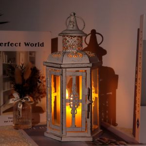 Uchwyty Outdoor Garden Candle Holder Lantern Home Decor Dekrea Prezent Sypialnia Wisząca na Boże Narodzenie tabletopa przenośna dekoracja