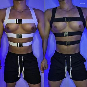 Stage Wear Sexy Jazz Dance Costume For Male Nightclub Gogo Dancer Outfit Muscle Men Chest Strap Shorts Suit Bar Pole Dancewear VDB5152