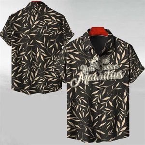 Men's Casual Shirts Africa Mauritius Map Flag 3D Print Shirts For Men Clothes National Emblem Beach Shirts Patriotic Coat Of Arms Blouses Male Shirt Y240506