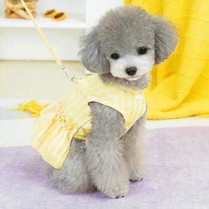 Dog Apparel Summer Dresses Harness Vest Skirt Dress Cat Puppy Poodle Yorkshire Chihuahua Pomeranian Shih Tzu Small Clothing