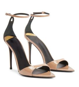 صيف 2024 العلامة التجارية Intriigo Sandals أحذية النساء حزام مدببة إصبع القدمين عبرت حزام الكعب الكعب حفل زفاف فاخر سيدة المشي EU35-43