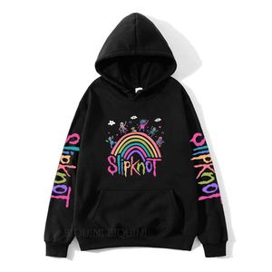 Męskie bluzy bluzy męskie/damskie heavy metalowe bluza z kapturem z kapturem z kapturem z długim rękawem koszulka sportowa Y2K Street Clothing Cool Casual Mens Hoodie Q240506