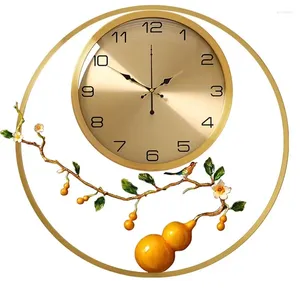Настенные часы металлические тихий художественные часы современный гостиная большая золотая круглая спальня цифровая релодж декор дома