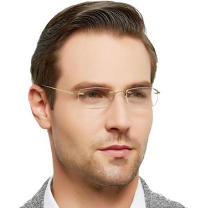 Solglasögon titanglasögon ram män som läser kvinnor ultralätt retro glasögon rimlösa förstoringsglasögon 1 2 occi chiar9953522