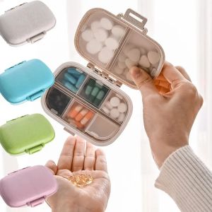 CARE MINI PILHAS PULHAS PORTÁVEIS CASA Organizador 3 Grades Pillbox Tablet Contêiner de armazenamento semanal Medicine Pill's Box Caso Dispensação de drogas