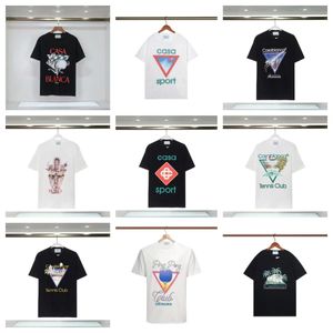 Mens Designer T Shirts Casablanca Shirt Fashion Men Casual T-Shirts Street Tennis Club Shorts Sleeve Casa Blanca Luxury