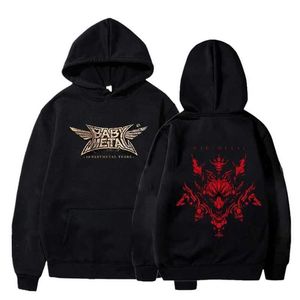 Men's Hoodies Sweatshirts Cool Japan BABYMETAL Steelheart Band Hooded Pullover Rock Band Mens and Womens Gifts Hoody Casual Street Fashion Harajuku Q240506