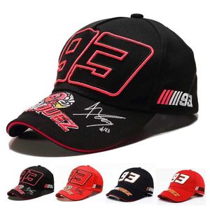 Ball Caps Wholesale Motorcycle Baseball C 93 LOGO Bordado lanches Racing C Mens esqueleto ajustável Unisisex Hip Hop Hat Hat J240506