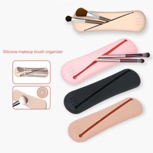 Kosmetischer Organizer Reisen Silikon Make -up Pinselhalter Kosmetische Hülle Frauen tragbare wasserdichte Schönheit Aufbewahrungsorganisator Orientier Taschen Neue Y240503