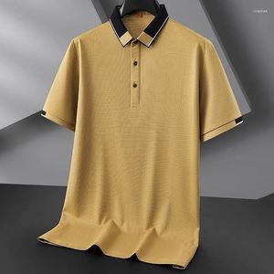Herren Polos Plus Size 7xl Sommer Polo-Shirts Hochwertige Kurzarm-Kurzärmel-Schaltkragen männliche T-Shirts Business Casual Cotton Man T-Shirts