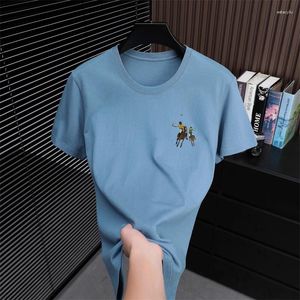 Men's Polos Brand Embroidery Cotton Short Sleeve T Shirt Men Summer 2024 Quality Fashion Slim Luxury L-5XL Ropa Hombre O Neck Clothing