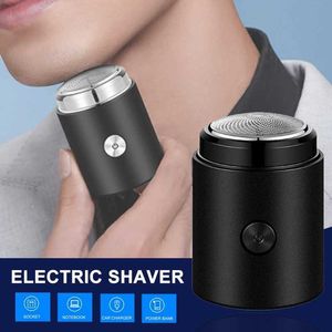 Elektriska rakare Electric Razor for Men Mini Travel Shaving Machine Washable Portable Mens Beard Trimmer Razor USB laddningsbar tvättbar Y240503