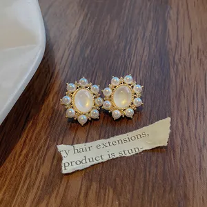Модные серьги с кристаллами для женских ювелирных украшений качественные твердые серьги, продаваемые с упаковкой