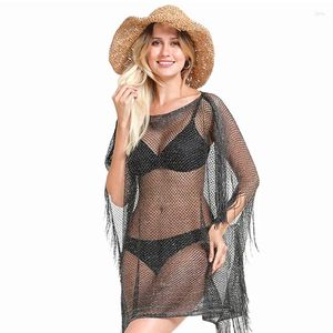 Bikini traspirante Copritura a scialle di scialle Cover-up Tasella Sun Protezione da sole Cardigan Womens Scated Suncet