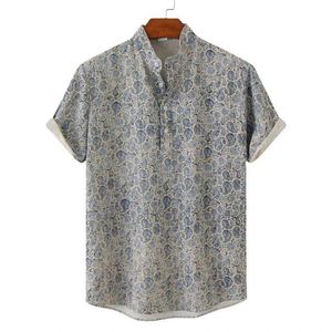 Men's Casual Shirts Hawaiian Cotton Oversize Mens Social Shirt Men Luxury Brand Mens T-shirts Man T-shirt Fashion Clothing Blouses Fr Shipping Y240506