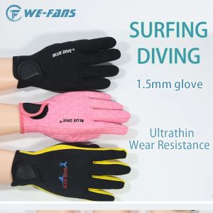 Guanti di navigazione guanti sezione sottile sezione 1,5 mm in neoprene immersione in immersione calda per immersioni guanti snorkeling pulp board sport sportser protettivo