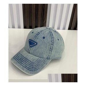 Caps de bola Caps de jeans vintage Baseball para homens e mulheres 2022 Summer Designer Work Streetwear Rhinestone Cowboy Hat Casual Sport Cap Dhpds