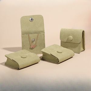 Light Green velvet jewelry pouches bags earrings rings bracelets necklaces keychains dust pouch bag