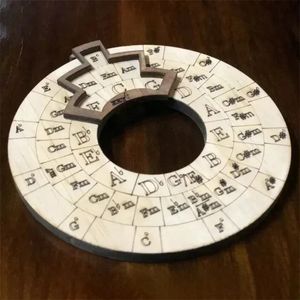 Guitar Chord Wheel Music Holzakkord-Werkzeugkreis-Rad Schreib- und Musik-Erkundung Fast-Track Guide Circle of Fifths