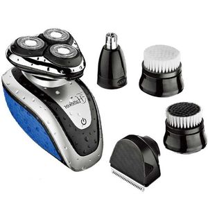 Barbeadores elétricos 5in1 kit de limpeza barbeador elétrico para homens corpo facial de barba elétrica de barba elétrica