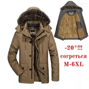 Men's Jackets Windbreaker Casual Faux Fur Hooded Fleece Long Coat Winter Large Size Cotton Padded Warm Parker