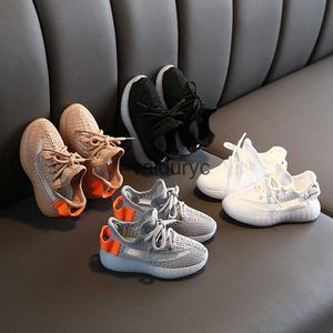 Sneakers Childrens Coconut Shoes Spring and Autumn New Boys Baby Flying Woven Mesh Breattable Girls Soft Soled Sports H240506