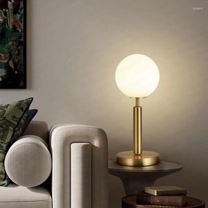 Table Lamps Glass Ball Lamp Luxurious Living Room Office Bedroom Bedside Light Night Postmodern Reading Home Decorative