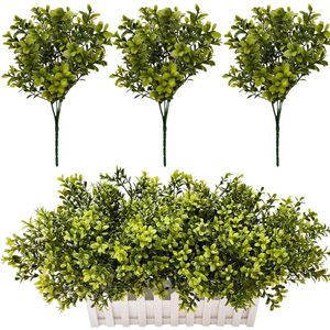 Decorative Flowers 3 Bunchs Of Simulated Olive Leaves Home Decoration Green Plants Desktop Greening Outdoor Garden Fake