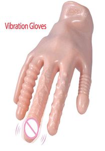 Nxy vibratorer sex leksaker för kvinnor magiska palm hand finger vibrator dildo onanator handske bröst bröstvårta vagina massage par flirt2192419