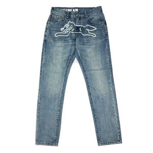 Мужские джинсы высокая версия BBC Mens Jeans Designer Pants Retro Ins American Hip Hop Sweatpantseoc3
