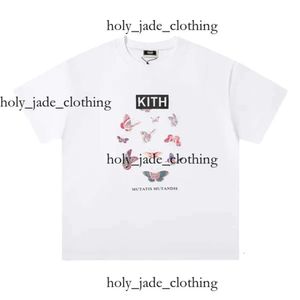 Kith T Shirt Designer T Shirt Mens Donut Butterfly Drukowane mody T-shirty Tee Tee Men Men Men Kith Kith Unisex Streetwear 100% Cotton Casual 291