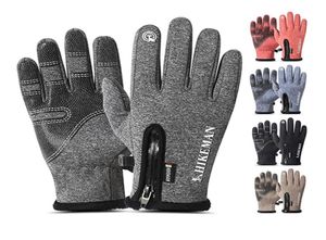 Мужчины Женщины водонепроницаемые флисовые лыжные перчатки ветропроницаемые открытые зимние перчатки езда на велосипедные штрихи SN Gloves Anti Slip Mittens Gift6264299