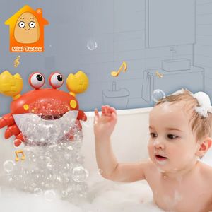 Bebek Banyo Toys Bubble Machine Yengeçler Müzik Küvet Otomatik Elektrik Kabarcık Maker Yaz Banyo Oyun Oyuncak Çocuklar Hediyeleri 240423