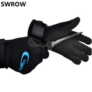 Gloves New Kevlar 3mm/5mm Diving Gloves Snorkeling Gloves Anticut Wearresistant Winter Swimming Gloves