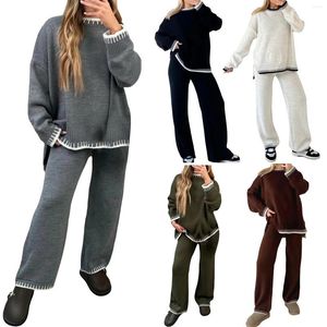 Gymkläder wo jakt kvinnor overaller pullover klänning outfit casual womens kostym byxor breda ben formella jumpsuits för elegant