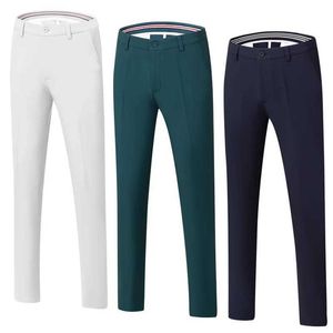 Herrbyxor Mensbyxor Spring och Autumn High Elastic Casual Tennis Pants Slim Fit Sports Pants Y240506