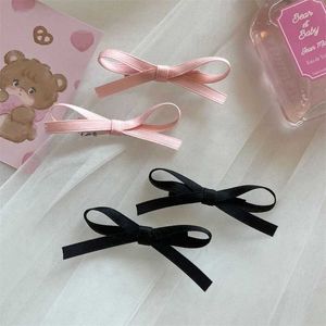 Andra 2st Sweet Bowknot Hairpins Ribbon Ballet Bowknot Hair Clip for Women Hair Braid Girl Party Barrettes Vuxen Headwear Accessories