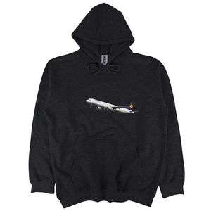 Herrtröjor tröjor heta säljer mode Lufthansa Airbus A321 Airplane Hoodie S M L XL XXL Casual Jacket Luxury Brand Cool Hoodie SBZ8003 Q240506