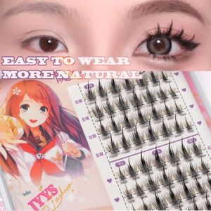 Falsche Wimpern einzelne Wimperncluster Manga Flauschige weiche natürliche Anime -Wimpern Lieferungen Schönheit Make -up Produkt Kit 240506