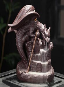 Ceramic Backflow Incense Burner Censer Home Decor Dragon Incense Holder Burner Home Office Teahouse Table Desk Decoration Gifts3058205