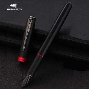 Luxusqualität Jinhao 75 Metall Black Red Fountain Stift Finanzbüro Schüler Supplies School Stationery Ink Stifte 240428