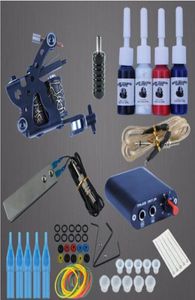 Permanent Makeup Machine Tattoo Beginner Kits 8 Wrap Coils Guns Tattoo MachineSet Black Pigment Sets Power Supply Tatto Supplies6542305