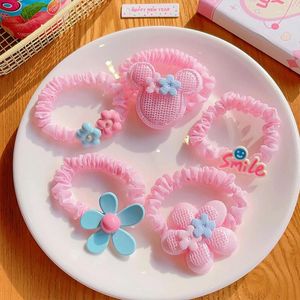 Hair Accessories Children Girls Bowknot Deconate High Elastic Durable Cute Rope Fashion Bear Band Rubber Circle Headdresses