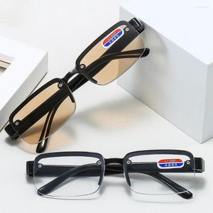 Солнцезащитные очки FG HD безрамные туманные хрустальные стеклянные очки для мужчин и женщин с 1,0 до 4,0